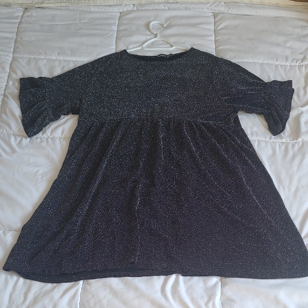 Boohoo Black Glittery Dress
